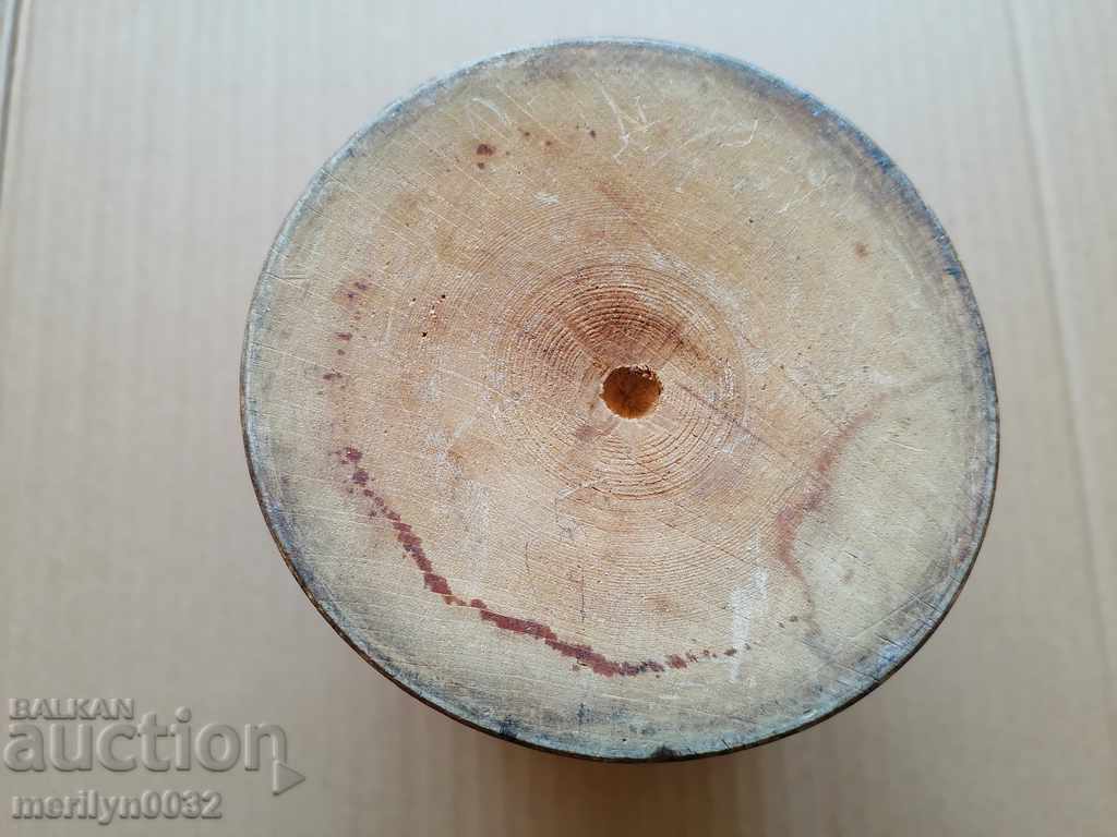 Old wooden mortar without hammer, mortar, spout, wooden - 5