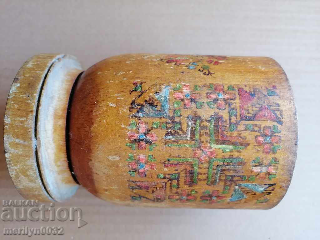 Old wooden mortar without hammer, mortar, spout, wooden - 6