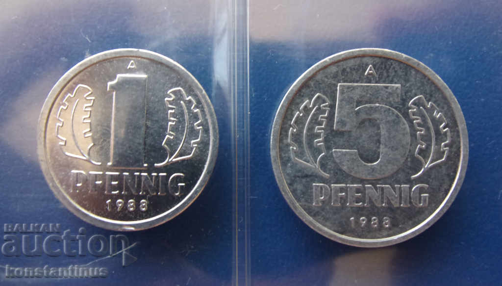 ГДР  Лот  1988  UNC  Rare с цена € 30.68 | 60.00 лв.