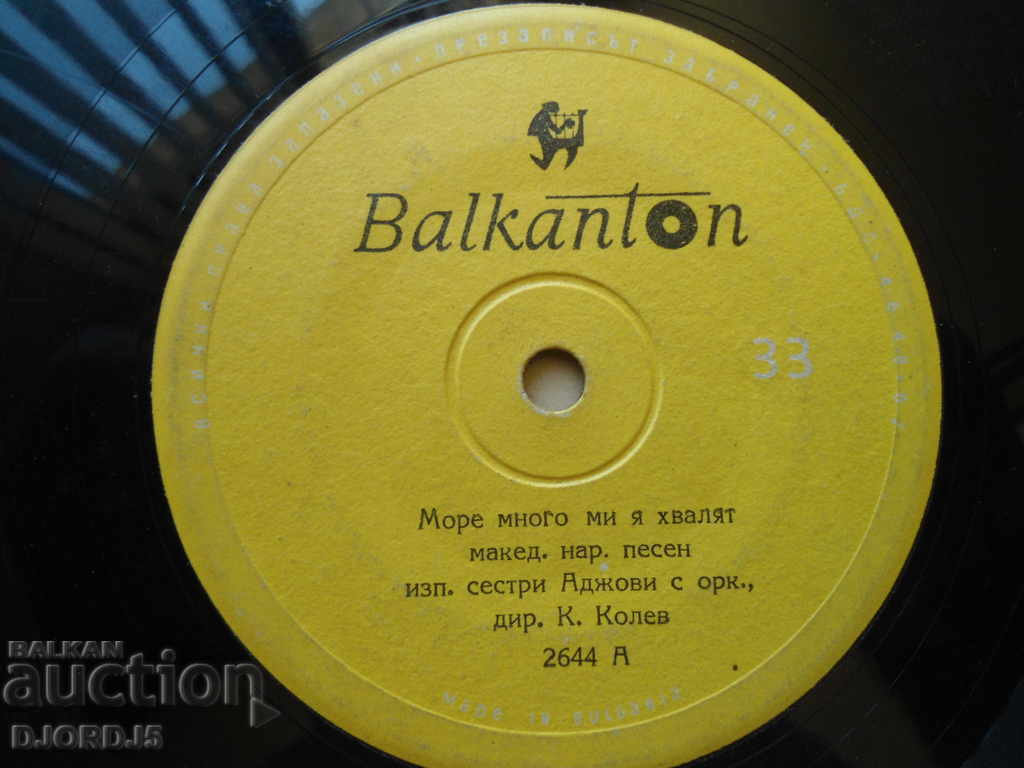 Auction Adjovi sisters, gramophone record, small Auction Adjovi sisters, gramophone record, small