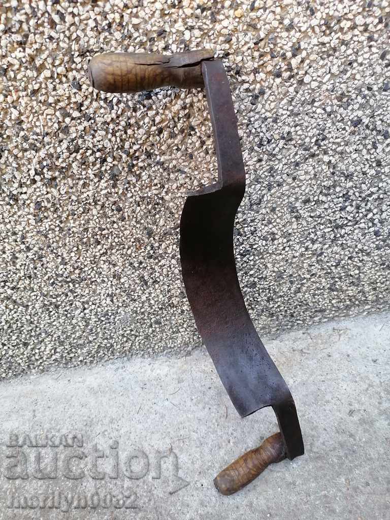 Hand Forged LARGE Rukan Wrought Iron Tool for Logs