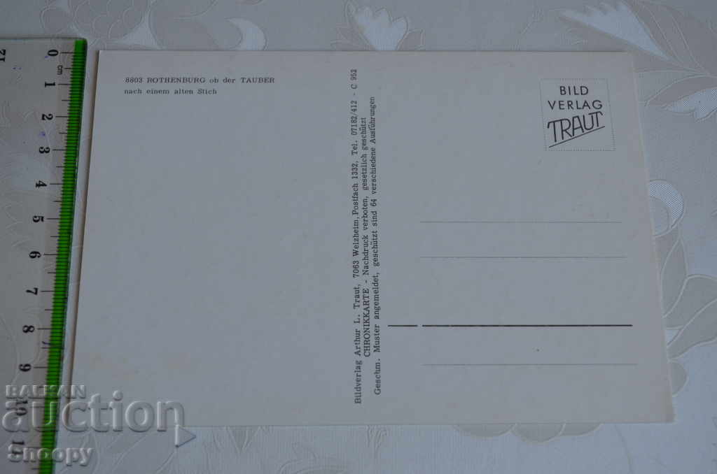Auction Postcard: Rothenburg ob der Tauber - city walls Auction Postcard: Rothenburg ob der Tauber - city walls