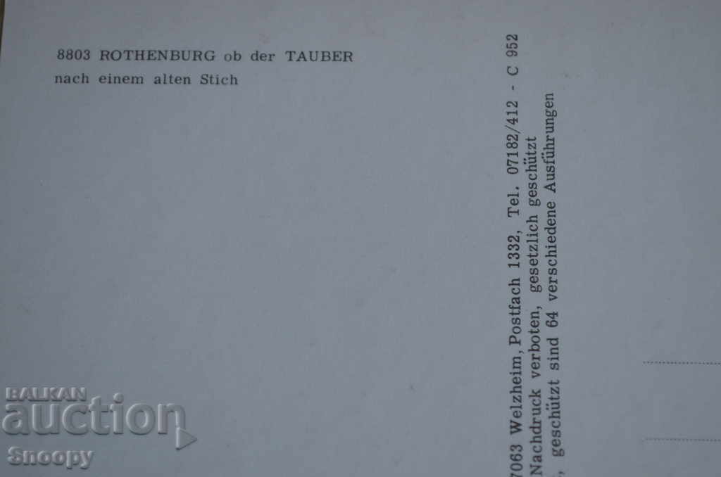 Delivery of Postcard: Rothenburg ob der Tauber - city walls Delivery of Postcard: Rothenburg ob der Tauber - city walls