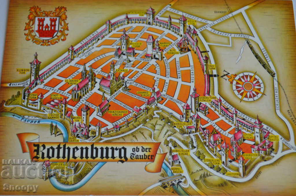 Postcard: Rothenburg ob der Tauber - attractions