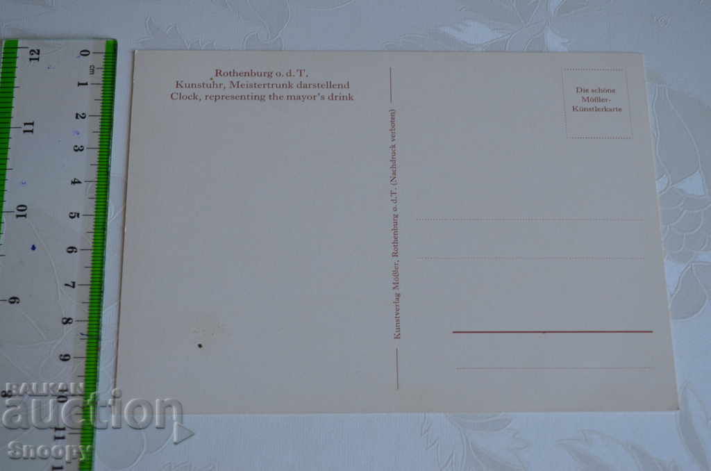Auction Postcard: Rothenburg ob der Tauber - art clock Auction Postcard: Rothenburg ob der Tauber - art clock