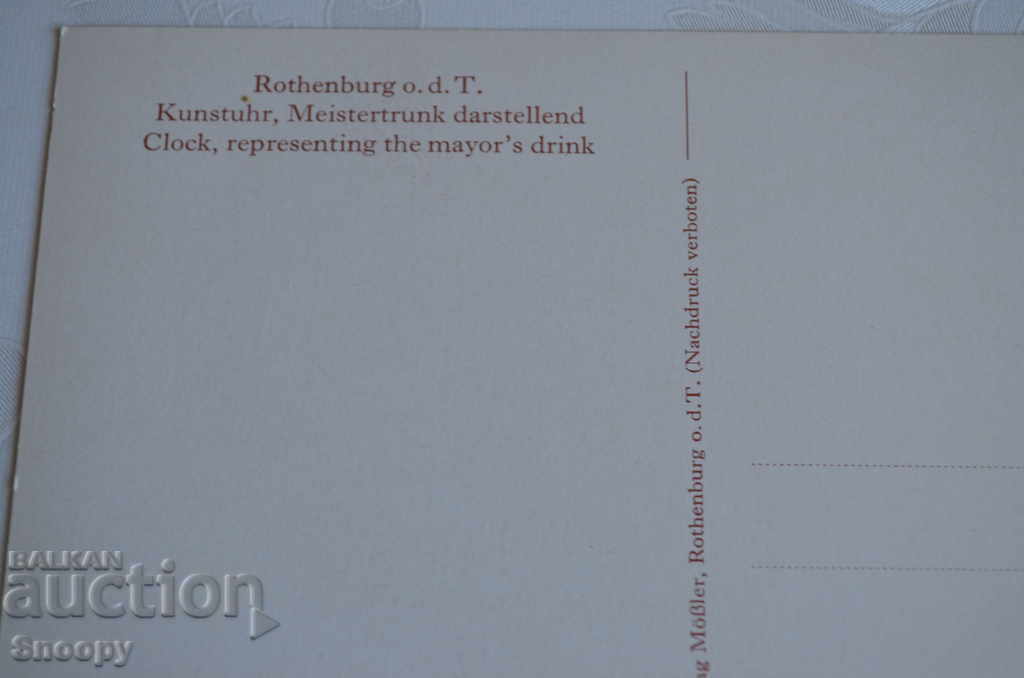 Delivery of Postcard: Rothenburg ob der Tauber - art clock Delivery of Postcard: Rothenburg ob der Tauber - art clock