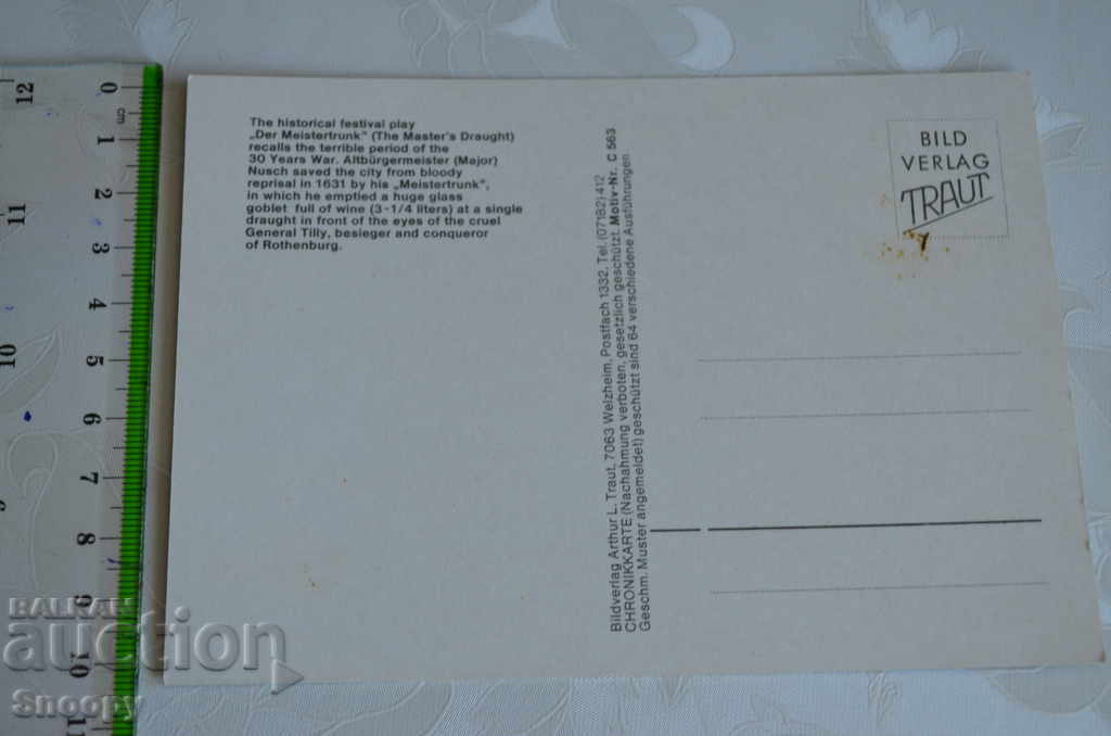 Auction Postcard: Rothenburg ob der Tauber - celebrations Auction Postcard: Rothenburg ob der Tauber - celebrations