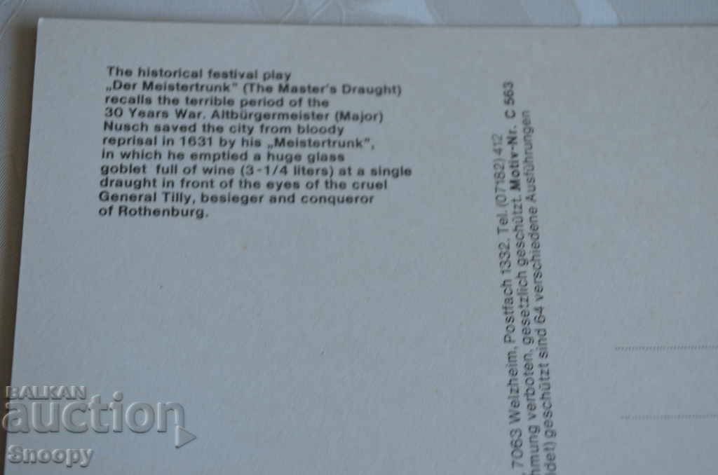 Delivery of Postcard: Rothenburg ob der Tauber - celebrations Delivery of Postcard: Rothenburg ob der Tauber - celebrations