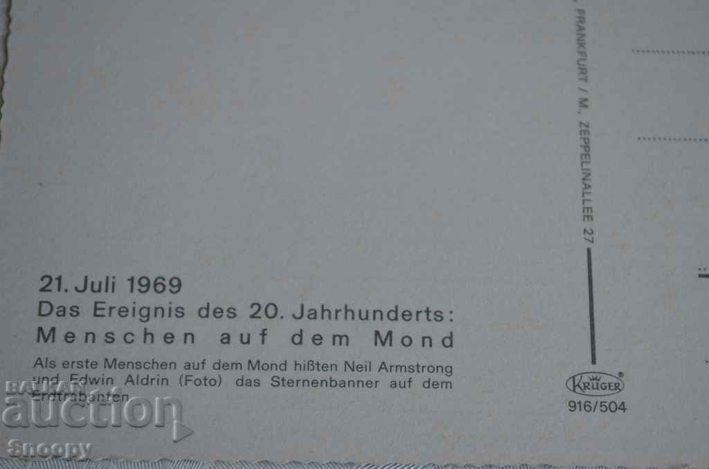 Delivery of Postcard: July 21, 1969 man on the moon