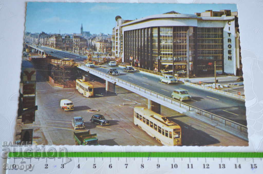 Postcard: Brussels - the bridge on Sainctelette Square with price 2.00 BGN | € 1.02