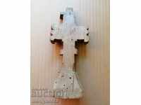 Crucea de masă realizată din sigiliu din lemn pentru plăcintă prosphora primitivă