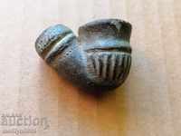 Ancient ceramic opium chibuke pipe 19th century