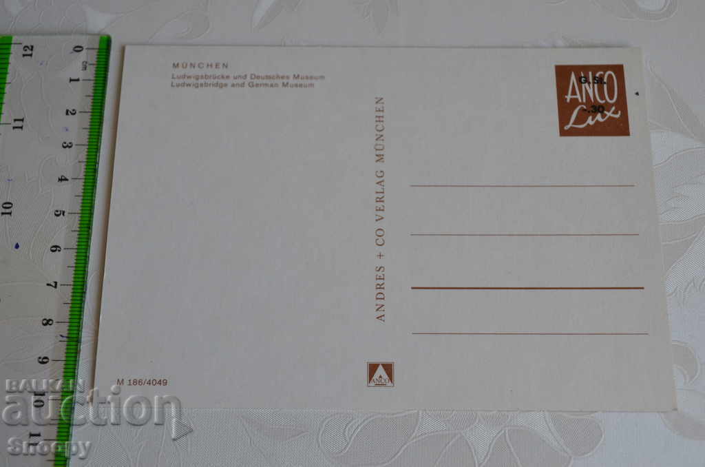 Auction Postcard: Munich - Ludwigsbruecke und Museum Auction Postcard: Munich - Ludwigsbruecke und Museum