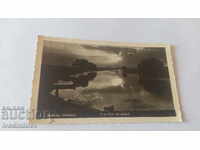 Пощенска картичка Черно море Залезъ слънце 1953