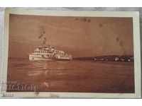 Стара пощенска картичка 1930-те Русе Бъл. речен флот -1