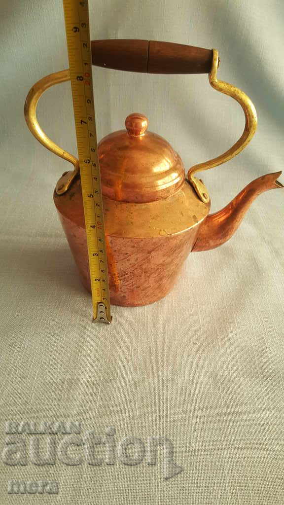 Bronze teapot with brass handle - 5 Bronze teapot with brass handle - 5