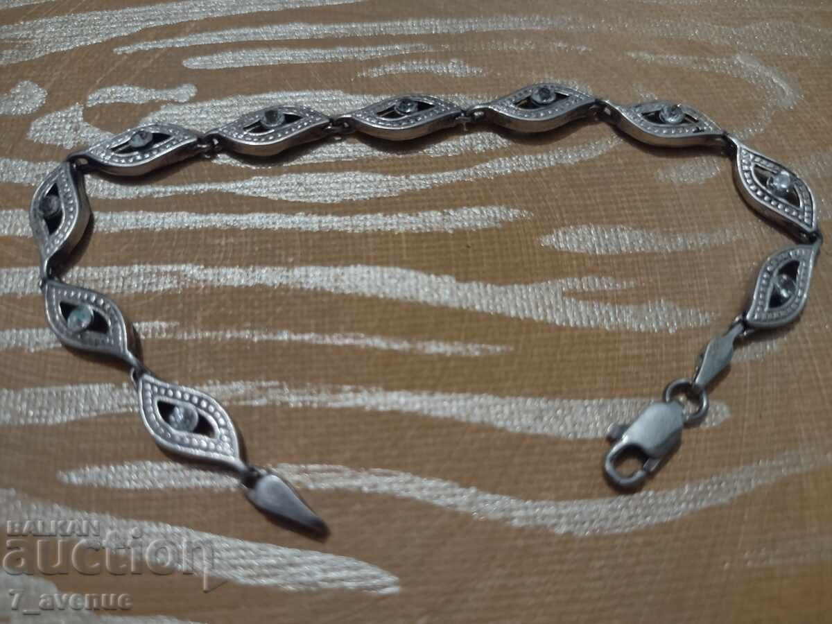 Silver bracelet with small stones, 24.04.2025 Silver bracelet with small stones, 24.04.2025