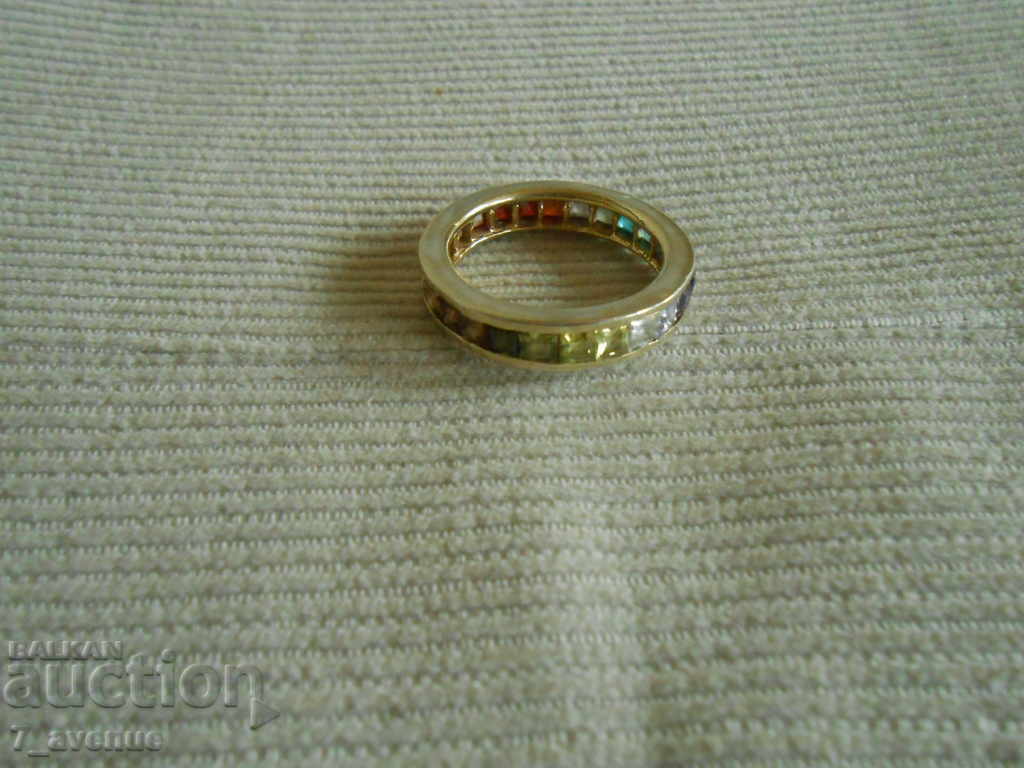RING silver with gilding and stones, Silver 925, 23.10.2022 - 5 RING silver with gilding and stones, Silver 925, 23.10.2022 - 5