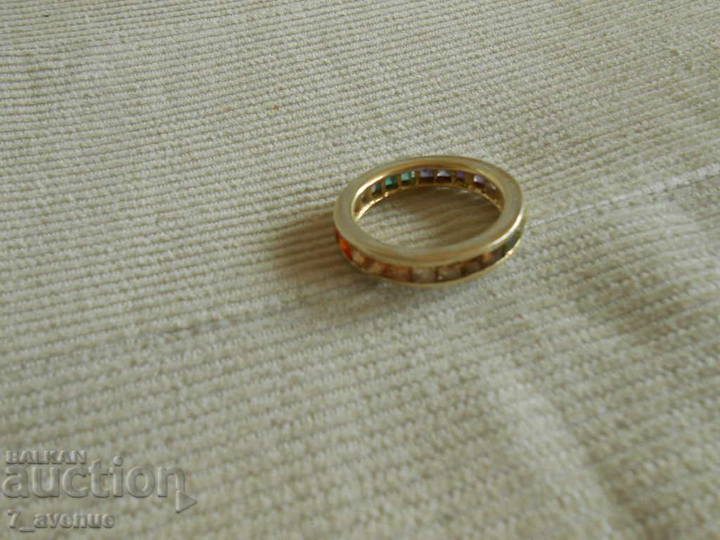 RING silver with gilding and stones, Silver 925, 23.10.2022 - 6 RING silver with gilding and stones, Silver 925, 23.10.2022 - 6
