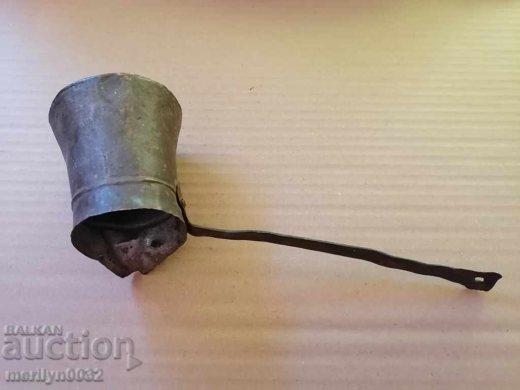 Old tinned copper cezve, coffee pot, copper, copper vessel with price 32.00 BGN | € 16.36 Old tinned copper cezve, coffee pot, copper, copper vessel with price 32.00 BGN | € 16.36