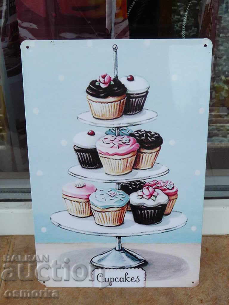 Metal plate food muffins cupcakes many different stand