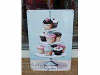 Metal plate food muffins cupcakes many different stand