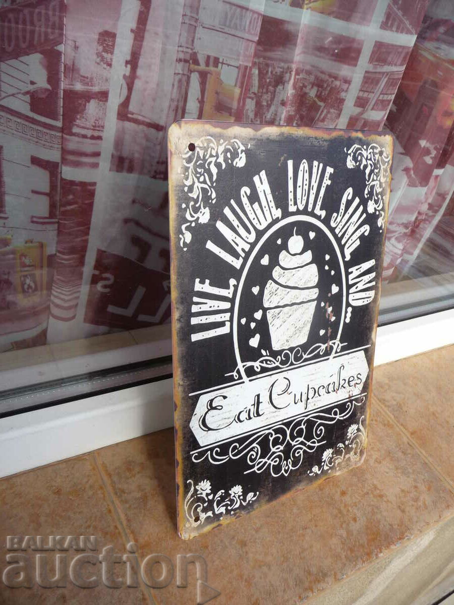 Auction Metal sign food live laugh love sing eat cupcakes Auction Metal sign food live laugh love sing eat cupcakes