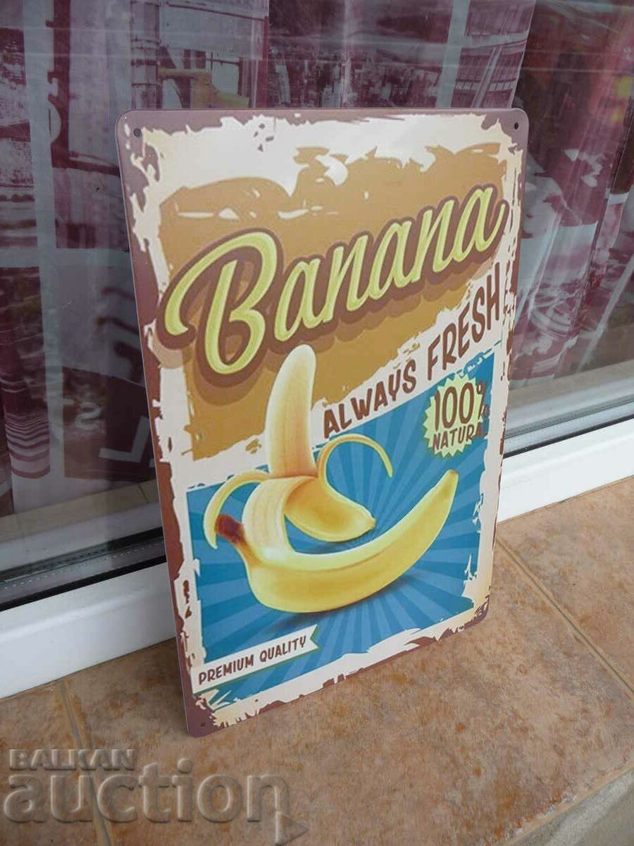 Metal plate food fruit banana banana republic sweet with price 18.00 BGN | € 9.20 Metal plate food fruit banana banana republic sweet with price 18.00 BGN | € 9.20
