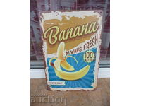 Метална табела храна плодове банан бананова република сладък