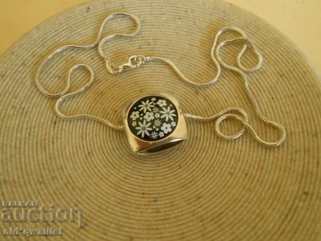 Beautiful vintage Enamel NECKLACE, designer - 6 Beautiful vintage Enamel NECKLACE, designer - 6