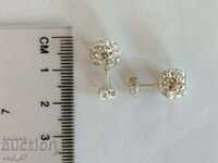 Νέα ασημένια σκουλαρίκια με πέτρες Swarovski
