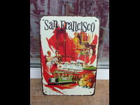 Μεταλλική πινακίδα San Francisco Tram Ship Restaurant Frisco