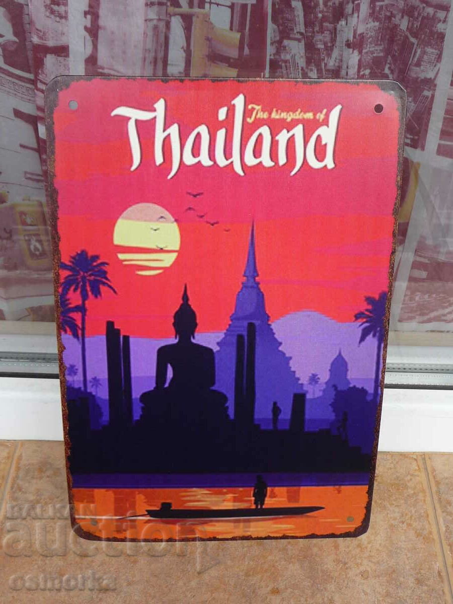 Metal sign Thailand exotic excursion Far East cool
