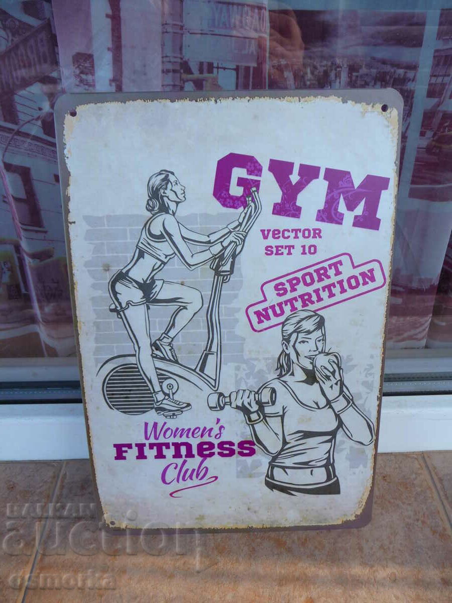 Semn metalic fitness ergometru femei gantere zvelte cu preț 18.00 BGN | € 9.20 Semn metalic fitness ergometru femei gantere zvelte cu preț 18.00 BGN | € 9.20