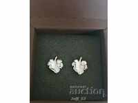 New silver leaf earrings