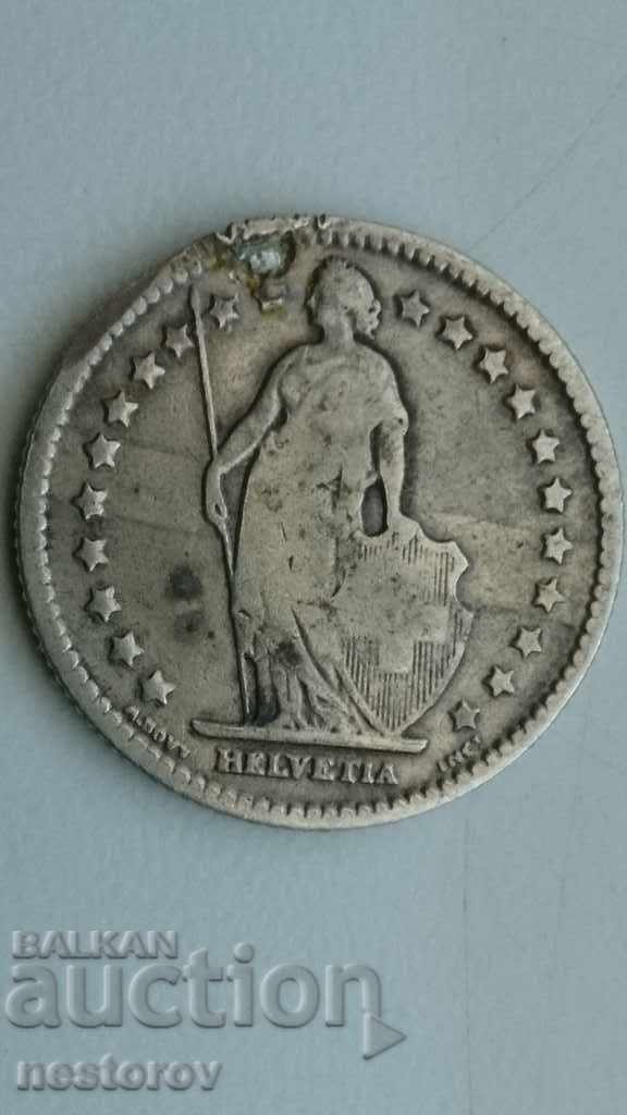 ONE SILVER FRANC SWITZERLAND 1886 with price 15.00 BGN | € 7.67 ONE SILVER FRANC SWITZERLAND 1886 with price 15.00 BGN | € 7.67