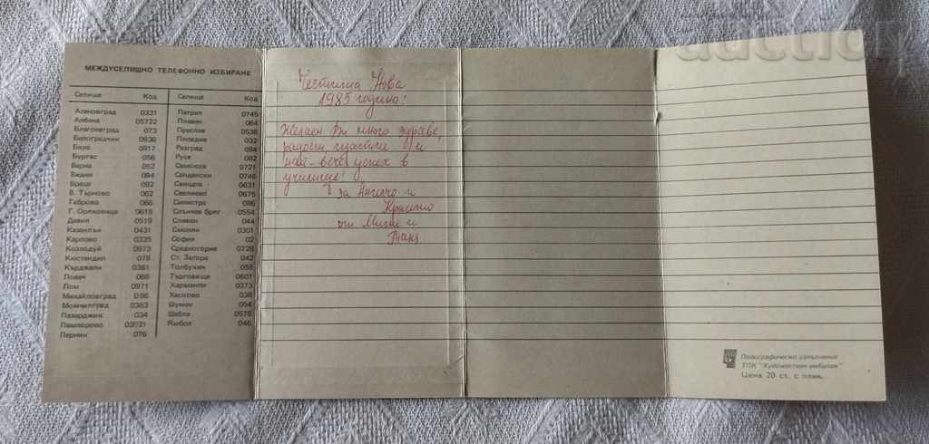 Delivery of NEW YEAR CHNG CALENDAR 1985