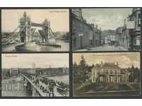 Великобритания 1900-25г. - 4 чисти картички