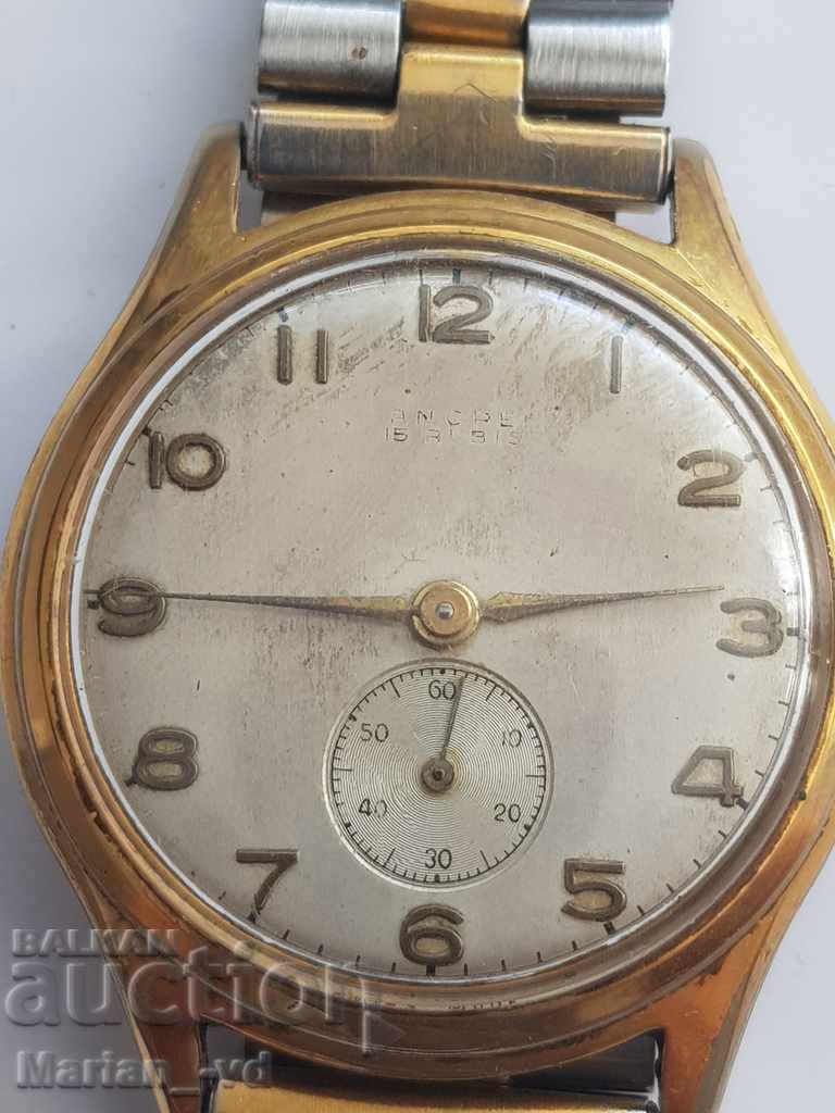 Мъжки позлатен механичен часовник anker 15 jewels