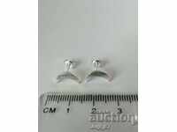 New silver moon earrings