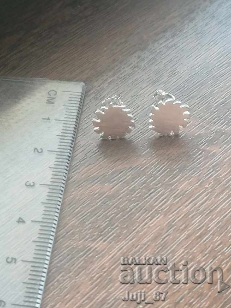 New silver sun earrings