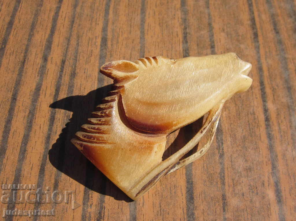 Delivery of Bulgarian Revival bone brooch jewelry horse head Delivery of Bulgarian Revival bone brooch jewelry horse head