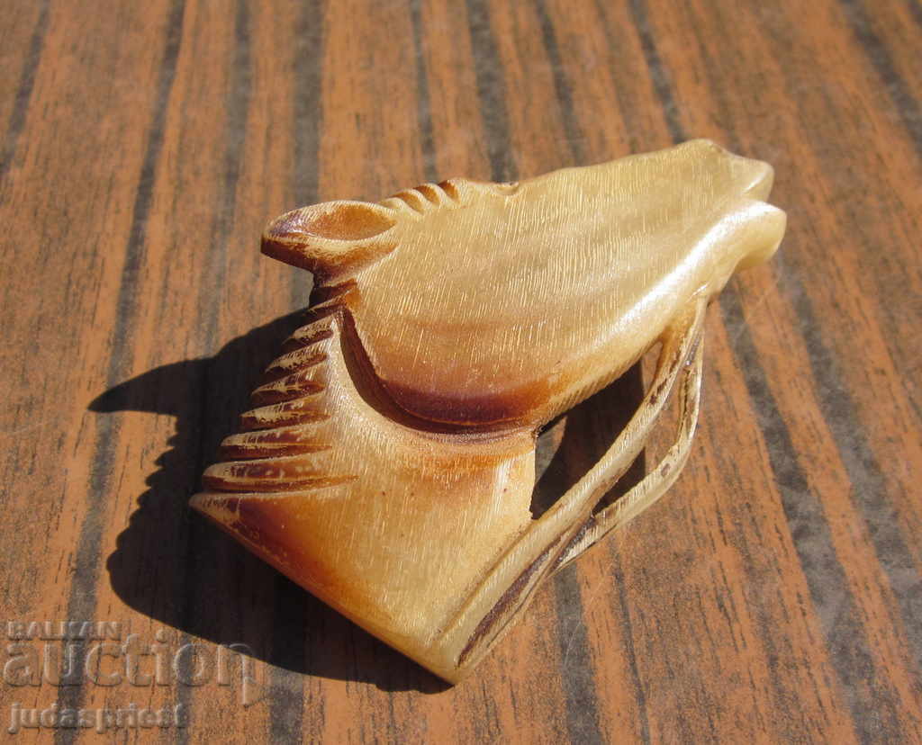 Bulgarian Revival bone brooch jewelry horse head - 5 Bulgarian Revival bone brooch jewelry horse head - 5