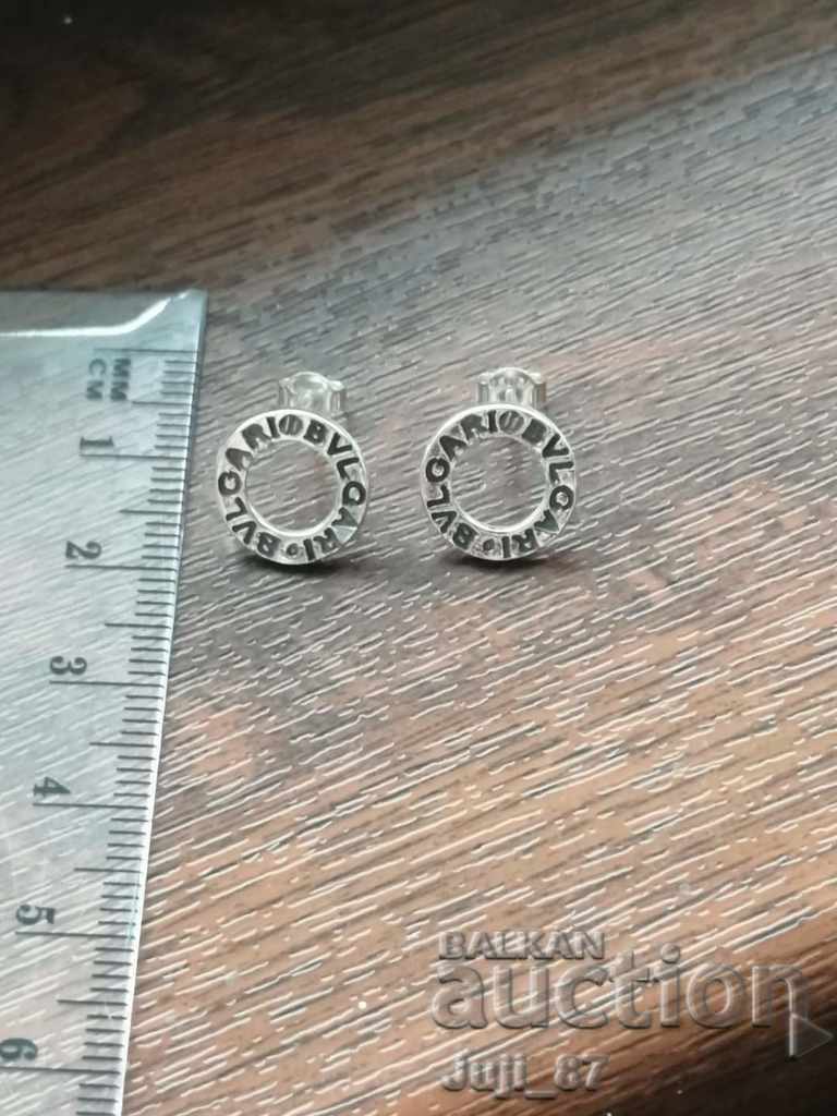 New silver earrings Bulgari