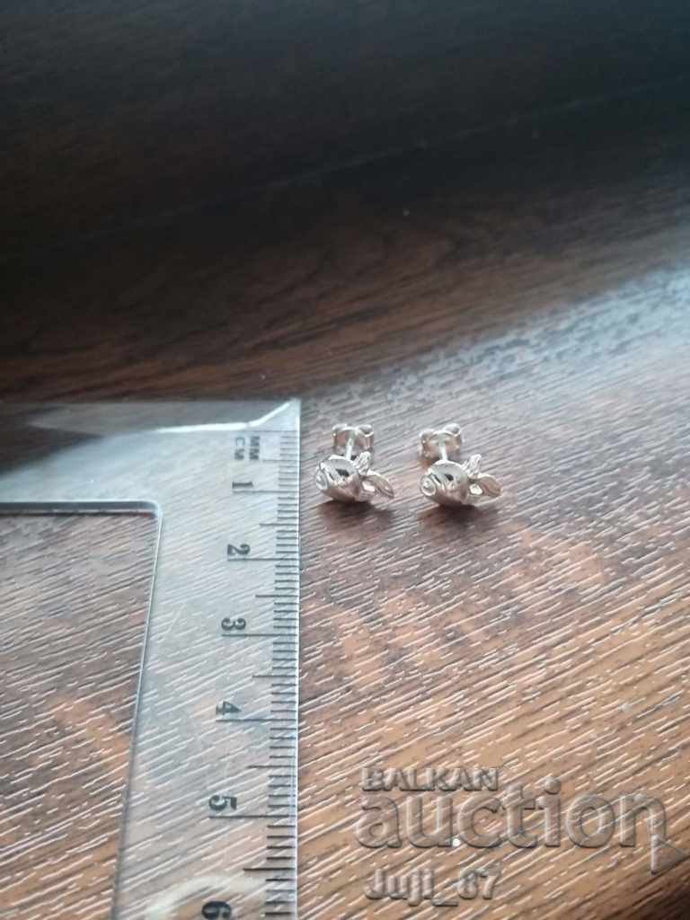 New silver fish earrings