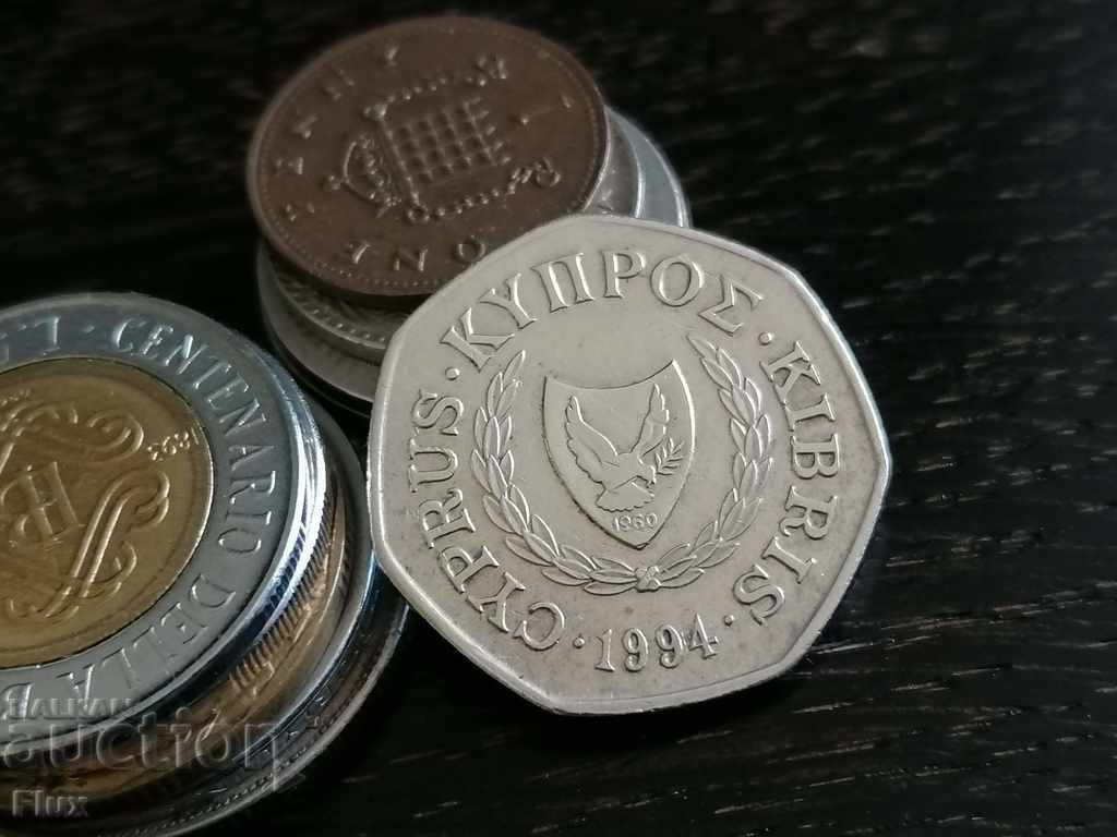 Coin - Cyprus - 50 cents 1994 with price 2.75 BGN | € 1.41 Coin - Cyprus - 50 cents 1994 with price 2.75 BGN | € 1.41