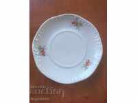PORCELAIN PLATE SMALL PLATE OCTAGONAL RELIEF BULGARIA