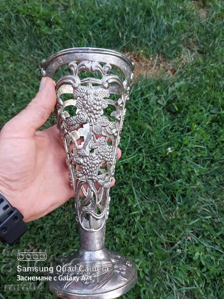 BEAUTIFUL OLD SILVER VASE - 5