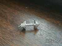 New silver dumbbell
