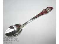 Children's Russian spoon with dwarf cell enamel decoration USSR